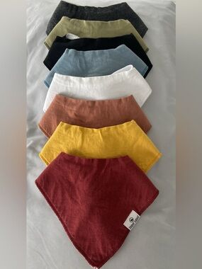 Bib Set - Multi Color Cotton Drool Bibs 8 total